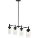 Janna 4 Light 28 inch Matte Black Chandelier Ceiling Light